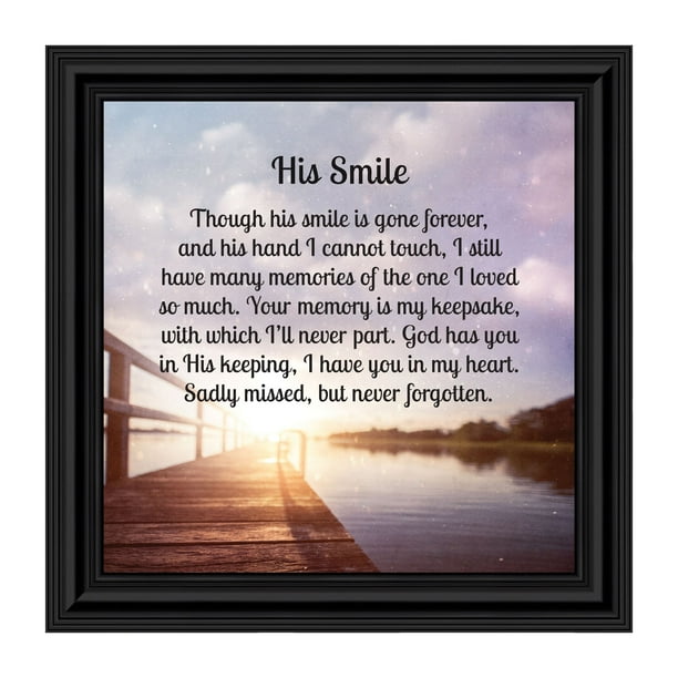 Sympathy Gifts For Loss Of Husband Memorial Gift His Smile In Memory Of Loved One Picture