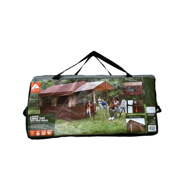 Ozark Trail 6 Person Lodge Tent with Front Awning - Walmart