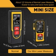 Prexiso Mini Laser Measurement Tool, 135ft Rechargeable Laser Distance Meter