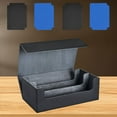 thumbnail image 2 of Xuanheng Card Deck Box Portable Collectible 2 Rows Standard Display Game Card Storage Blue Divider Gray, 2 of 8