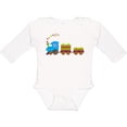 thumbnail image 3 of Inktastic Colorful Toy Train Boys or Girls Long Sleeve Baby Bodysuit, 3 of 5