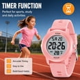 thumbnail image 4 of Kids Digital Watch for Age 4-12 Outdoor Multifunction Watch with Silicone Strap,EL Backlight,Alarm,Stopwatch,Waterproof Watch for Boys Girls, 4 of 8