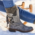 thumbnail image 1 of Botas de nieve de lana con boca de invierno para mujer de Station, botas de media caña con punta redonda y suela plana para mujer, 1 of 6