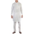 thumbnail image 4 of Mens Ethnic Handmade Cotton Linen Kurta Pajama Set, 4 of 4