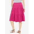 thumbnail image 3 of Woman Within Plus Size Elastic-Waist Knit Tiered Skirt, 3 of 6