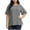 Gray, variant on Womens Plus Size Shirts Trendy Ruffle Short Sleeve T Shirt Loose Fit Crew Neck Summer Tops Casual Athletic Sport Outfits XL-5XL