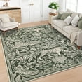 thumbnail image 4 of FairOnly 5'x7'Modern Non Slip Machine Washable Wild Tiger Printed Area Rug Stain Resistant Soft Foldable for Living Room Bedroom,Green, 4 of 7