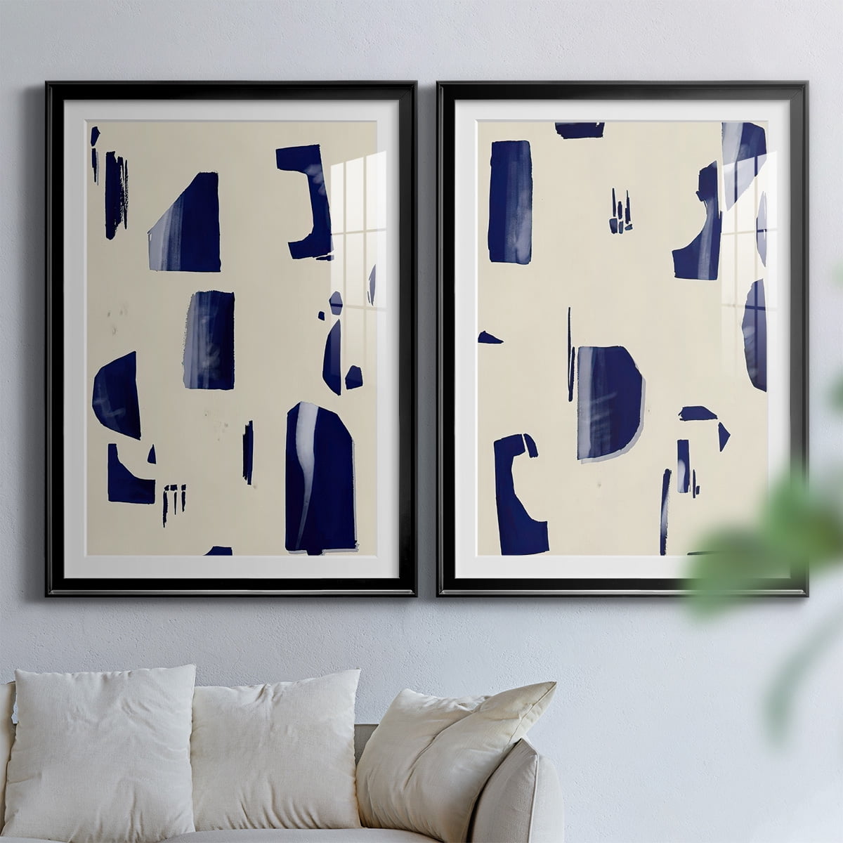 Wexford Home Fragment Abstraction I Premium Framed Print, 26.5" x 36.5" - Ready to Hang, Black (Set of 2)