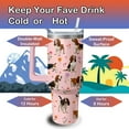 thumbnail image 3 of 40oz Basset Hound Tumbler with Handle and Straw, Cute Dog Stainless Steel Insulated Cup with Lid and Straw, Travel Coffee Mug Water Bottle, Birthday Mothers Day Gifts for Women Men Animal Lovers, 3 of 6