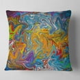 thumbnail image 2 of Designart Fractal Flowing Colors - Contemporary Throw Pillow - 16x16, 2 of 5