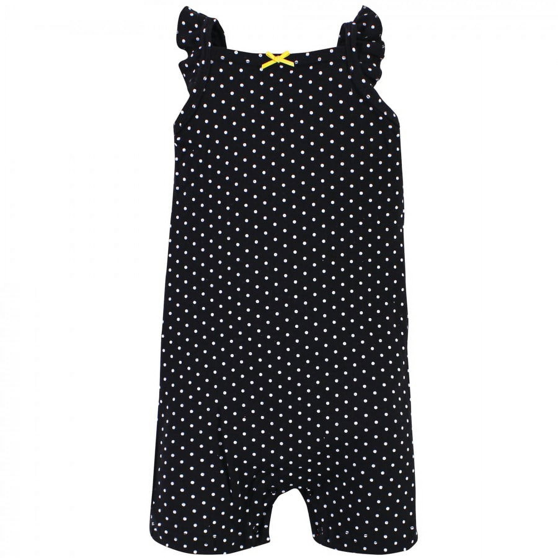 Hudson Baby Infant Girl Cotton Rompers, Poppy Daisy, 18-24 Months