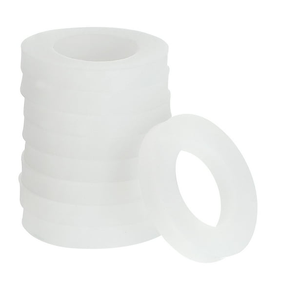 Uxcell Silicone Gasket 19mm OD 11mm ID 3mm Width VMQ Seal Rings Washer, White 20Pcs