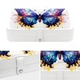 thumbnail image 4 of Butterfly PU Leather Necklace Holder with Removable Compartment, Portable Display Case and Decorative Box - Jewelry Organizer, 4 of 6