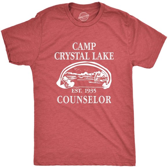 Mens Camp Crystal Lake T Shirt Funny Graphic Camping Vintage Adult Novelty Tees