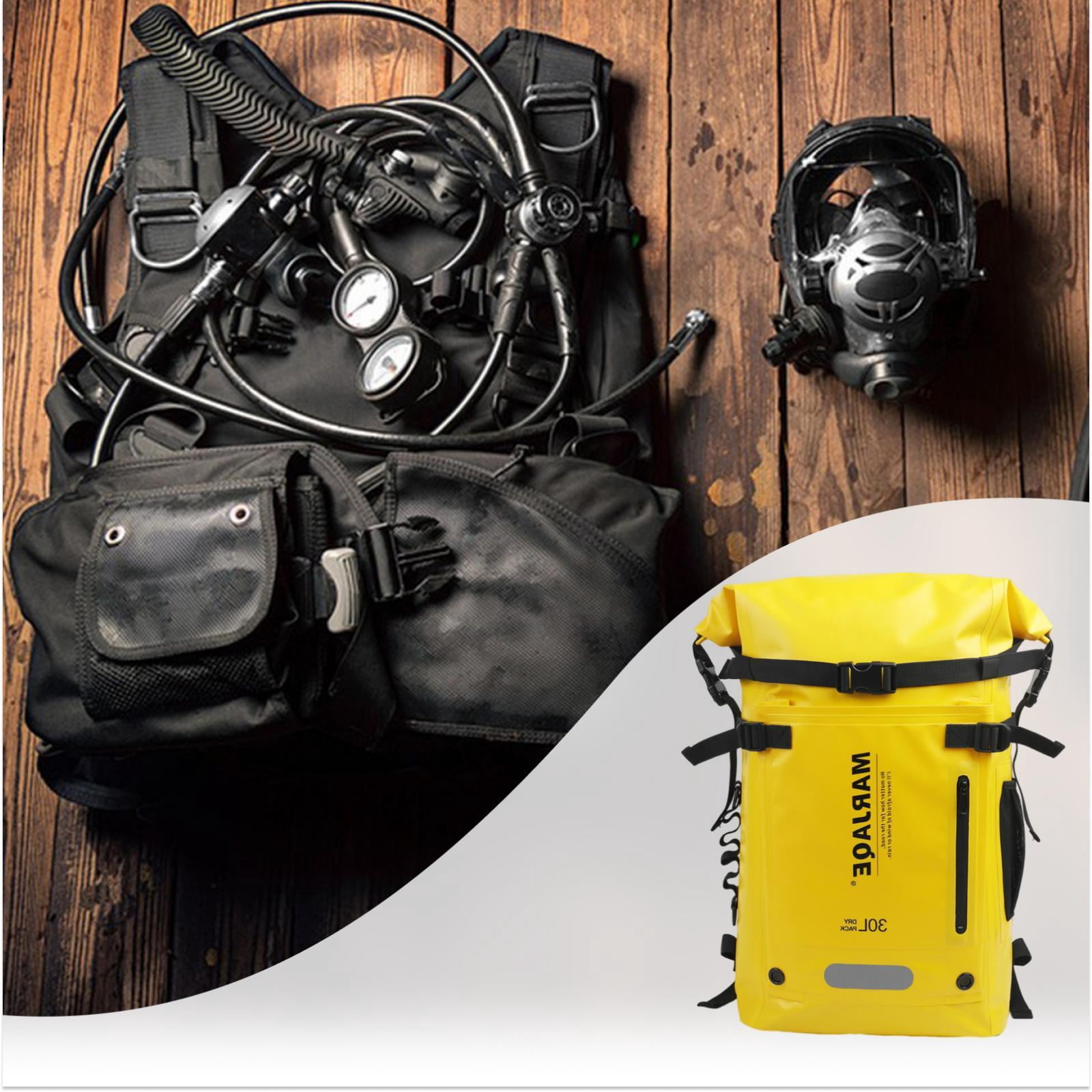 harayaa 30 Liters Swimming Backpack Dry Bag for Snorkeling Rafting Multi Compartment Yellow