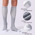 thumbnail image 3 of Men's Running Compression Socks for Support, Hiking, Travel & Jogging - Athletic Sports Socks for Men & Women, Unisex Breathable Performance Socks - Dark Blue, Size L, 3 of 5