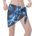 thumbnail image 3 of Bingfone Blue Lightning Women's Sarong Swimsuit Cover Ups Bathing Suit Coverups Chiffon Beach Wrap Skirts, 3 of 7