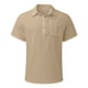 thumbnail image 4 of Camisas De Franela Para Hombre Camisa holgada de talla grande informal sólida de lino y algodón para hombre, camisa de manga corta con cuello vuelto para hombre (Khaki, 3XL), 4 of 6