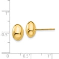 thumbnail image 3 of 14K Yellow Gold Earring Button Women'S 10 mm Polished Post Earrings, 3 of 3