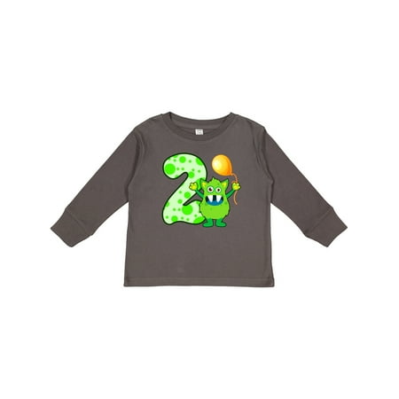 

Inktastic 2nd Birthday Monster Boys or Girls Long Sleeve Toddler T-Shirt