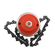 Gohope 65Mn Trimmer Head, Coil Chain Lines, with Gasket, for Medium Size Lawnmower, Brush Cutter, Grass Trimmer Chain, Mower Replacement Part Accessory Black