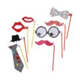 thumbnail image 1 of Miangastore 8PCS Party Funny Photo Booth Props Beards Red Lips Eyeglasses Bowknot Bow Tie DIY Pose Signs Kit For Birthdays Festivals Holidays Wedding Party Supplies, 1 of 8