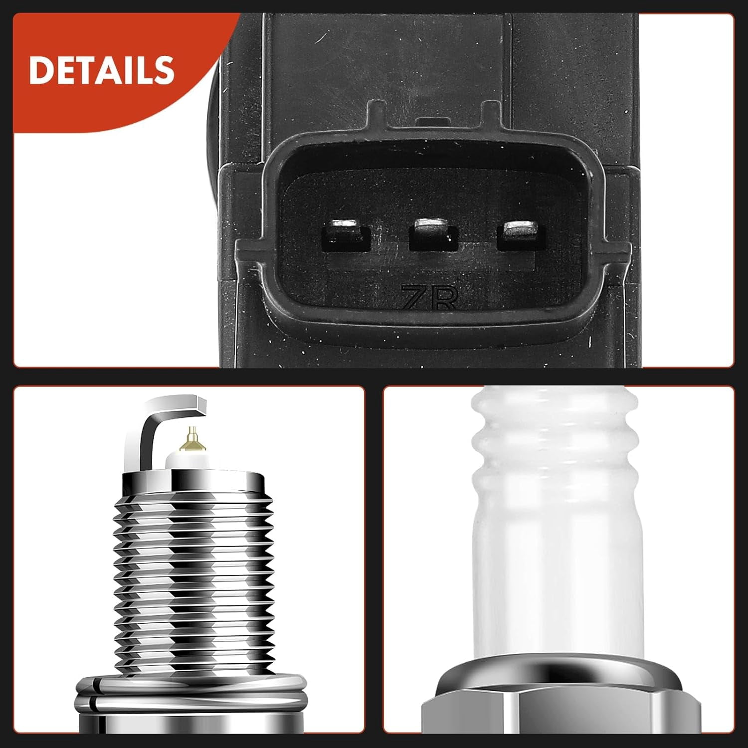 A-Premium Set of 6 Ignition Coil Pack and Iridium Spark Plugs Compatible with Nissan Maxima 2000-2001 & Infiniti I30 2000-2001, 3.0L, Replace# 22448-2Y006, NGK6953