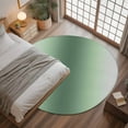 thumbnail image 3 of Sage Green Grey Ombre 4ft Round Rug, Modern Abstract Art Gradient Non-Skid Rubber Backing Large Area Rugs - Living Room Bedroom Home Office, Indoor Floor Mat Carpets Washable Rug, 3 of 9