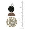 thumbnail image 4 of Beautiful Large Faux Leather Abstract Statement Earrings – Hypoallergenic Earwires, 4 of 4