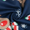 thumbnail image 6 of GRNSHTS Christmas Family Matching Pajamas for Family,Adults Kids Baby Reindeer Printed Onesies Hooded Zipper Jumpsuit Sleepwear (Blue Dad ,S), 6 of 7