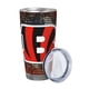 thumbnail image 2 of Taza térmica duradera de acero inoxidable 304 con tapa y pajita con temática del equipo de fútbol de Bengals Taza térmica de acero inoxidable de 20 oz Taza para automóvil Adecuada para bebidas frías, 2 of 8
