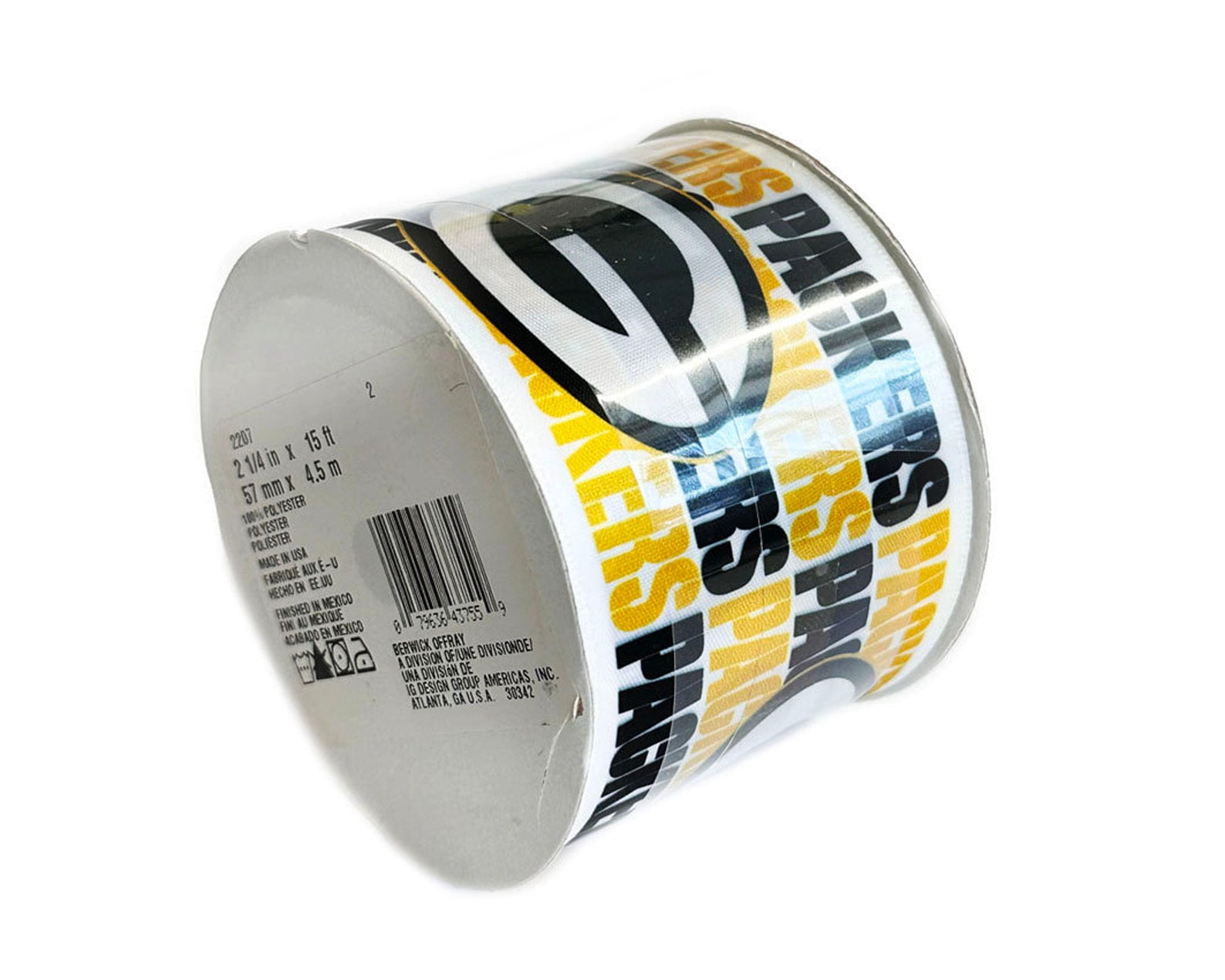 Packers Printed Ribbon 2.5"-Inch Width, 15 Foot Spool