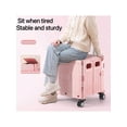 thumbnail image 3 of Foldable Cart With Stair Climbing Wheels Collapsible Rolling Crate 35L, 3 of 7