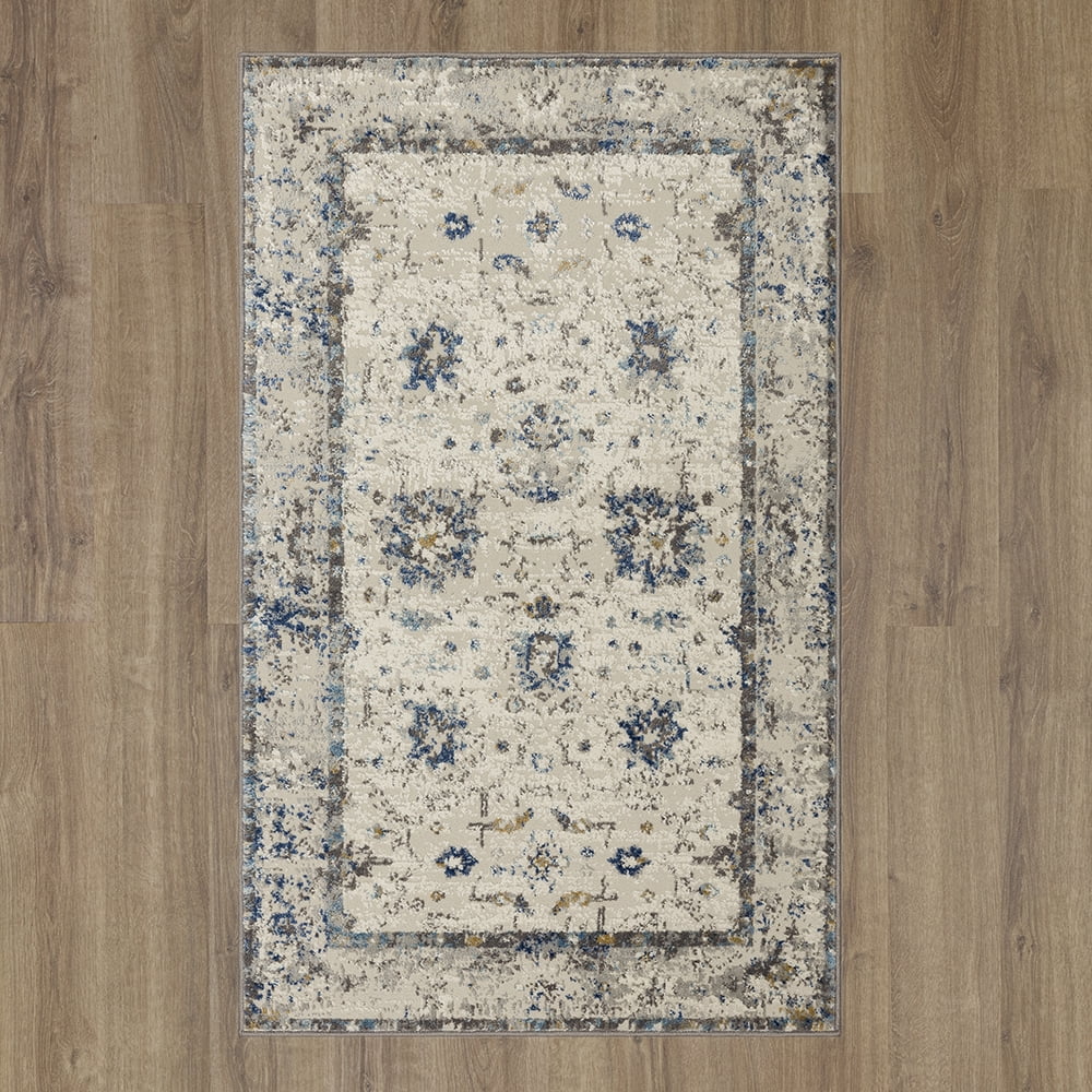 Mohawk Home Demeter Indoor Woven Area Rug, Grey/Dark Blue, 3'11" x 6'