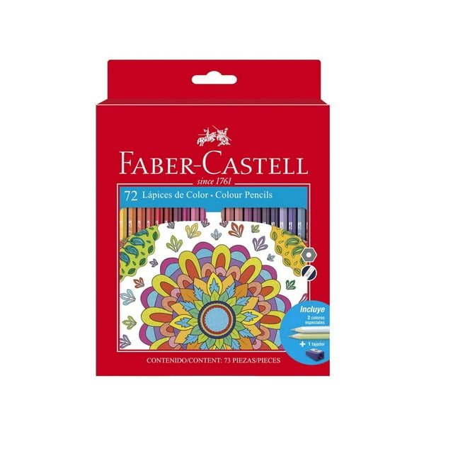 Faber Castell 72 Lápices de colores con una variada paleta que abarca desde tonos básicos y primario Faber-Castell 9445