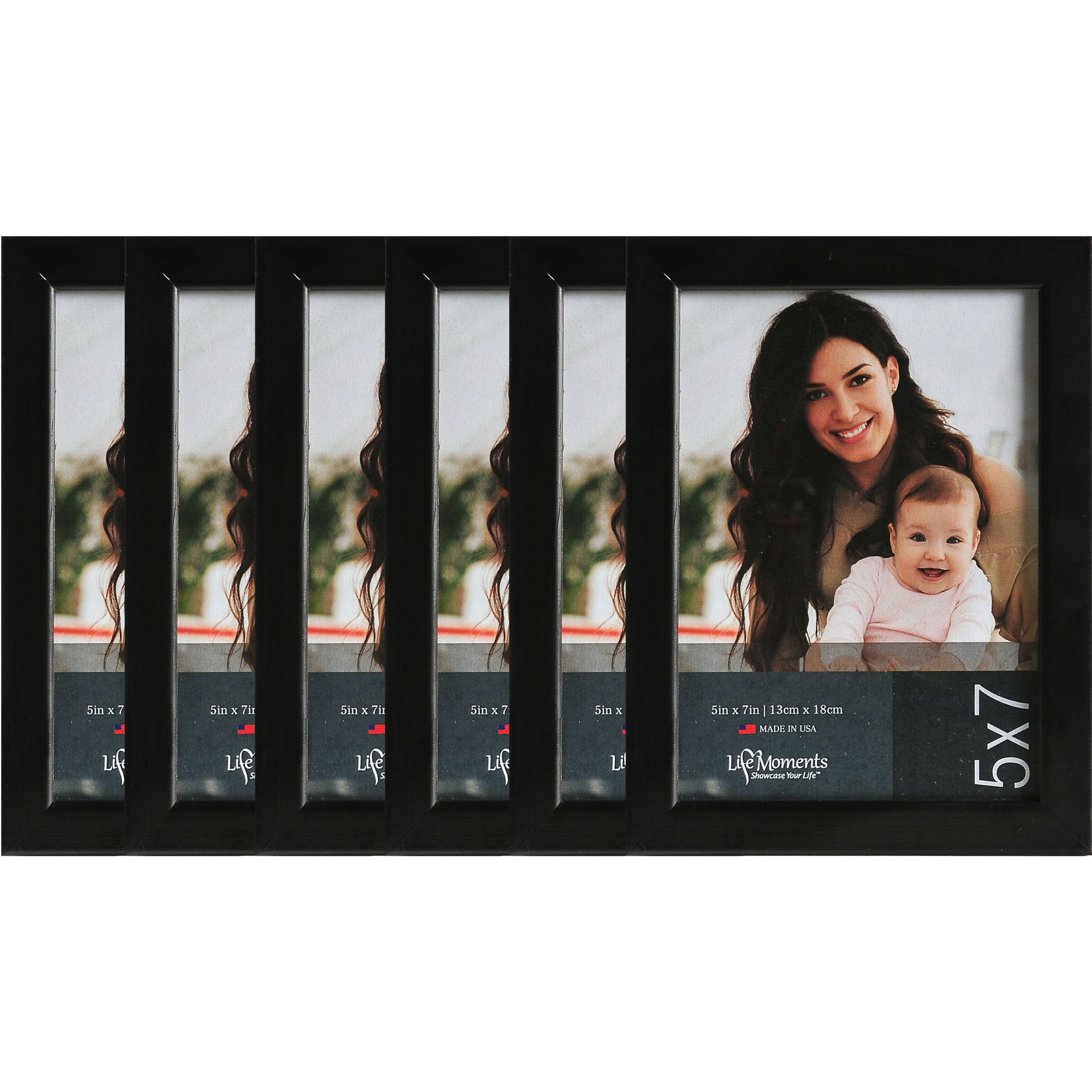 5x7 Black Wood Desk Photo Frames Case of 6 family office Picture Home Gift NEW eBay