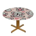 thumbnail image 3 of PIKWEEK  Cute Cartoon Koala and Hearts Round Tablecloth, Fitted Round Table Cloth with Elastic Edge Wipeable Table Protector for Indoor Outdoor Party Picnic, 3 of 7
