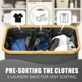 thumbnail image 4 of Hampers for Laundry Basket with Lid, 160L Extra Large 3 Section Clothes Divided Organizer for Bedroom, Laundry Room, Dirty Clothes Hamper, Grey, 4 of 14