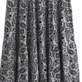 thumbnail image 4 of WRKEKC Flowy Skirts for Women Boho Floral Print Elastic Waist Beach Skirt with Ruffle Trim and Lightweight, 4 of 5