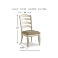 thumbnail image 6 of Signature Design by Ashley Realyn Dining Room Upholstered Chair, Set of 2, Antique White, 6 of 7