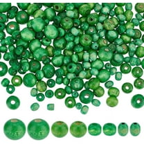 1Box 480pcs Wooden Spacer Beads 4 Style Wooden Hair Beads Green Wood Macrame Beads Natural Painted Wood Beads for Jewelry Making Hair Braids DIY Craft Farmhouse Lanyard Decor 2~3mm Hole