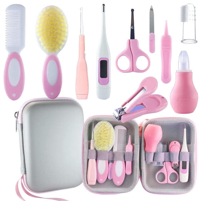 Kit de Cuidado para Bebé VZAYQUPXY 10 en 1 Portátil Rosa