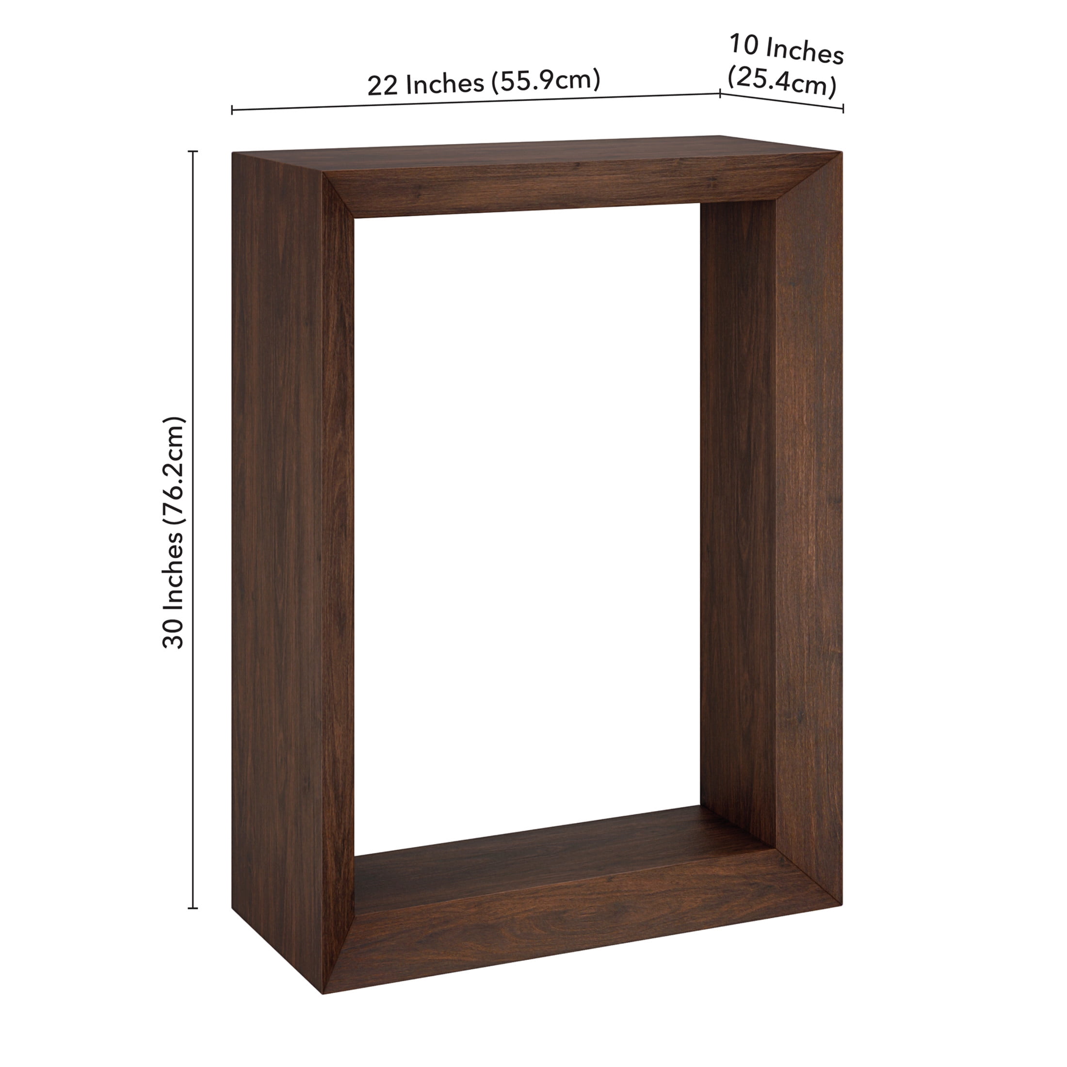 Evelyn&Zoe Modern Farmhouse 22" Wide Alder Brown Console Table