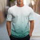 thumbnail image 2 of Camisetas de Manga Larga para Hombres, Camiseta Deportiva de Impresión Casual de Nueva Moda, Blusa de Cuello Redondo de Manga Corta, 2 of 9