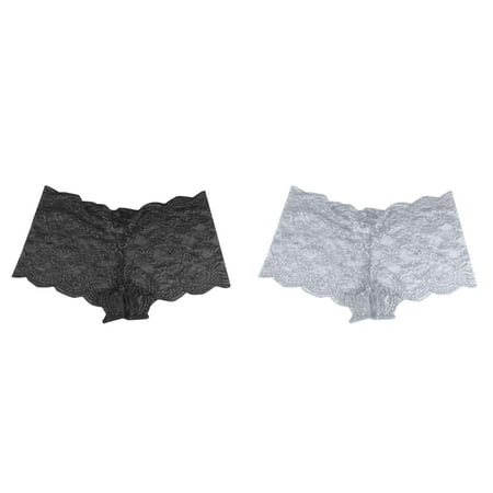 (2-Pack) 2025 New Women sy Underweary Panties for Women Pack Seamless Bikini Lace Open Panties Multi Ladies Cotton Underwear Size 12 Color Plus Size Underwear