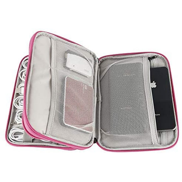 Electronics Organizer, 2 Layer Electronic Accessories Organizer Travel Storage Bag for Charging Cable, Phone, Power