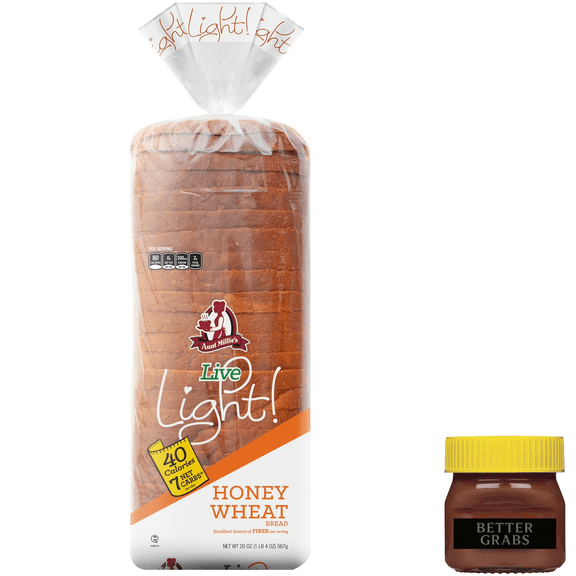 Aunt Millie's Live Light! Honey Wheat Bread, 20 oz.