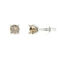 thumbnail image 2 of 0.2 Ct Round Cut Studs Yellow Moissanite 14K White Solid Solid Gold Everyday Dainty Earrings Push Back, 2 of 7