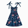 thumbnail image 3 of CAUYDY 1T 2T 3T Toddler Girls 4th of July Clothes 4T 5T 6T Kids Girl Outfit Baby Stars Stripes Sleeveless Dress Independent's Day Suit Children's Gift (Sizes 2-3 Years,Dark Blue), 3 of 6