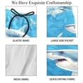thumbnail image 4 of luoweisi Men's Beach Shorts Quick Dry Swim Trunks with Mesh Lining Shark XL, 4 of 5